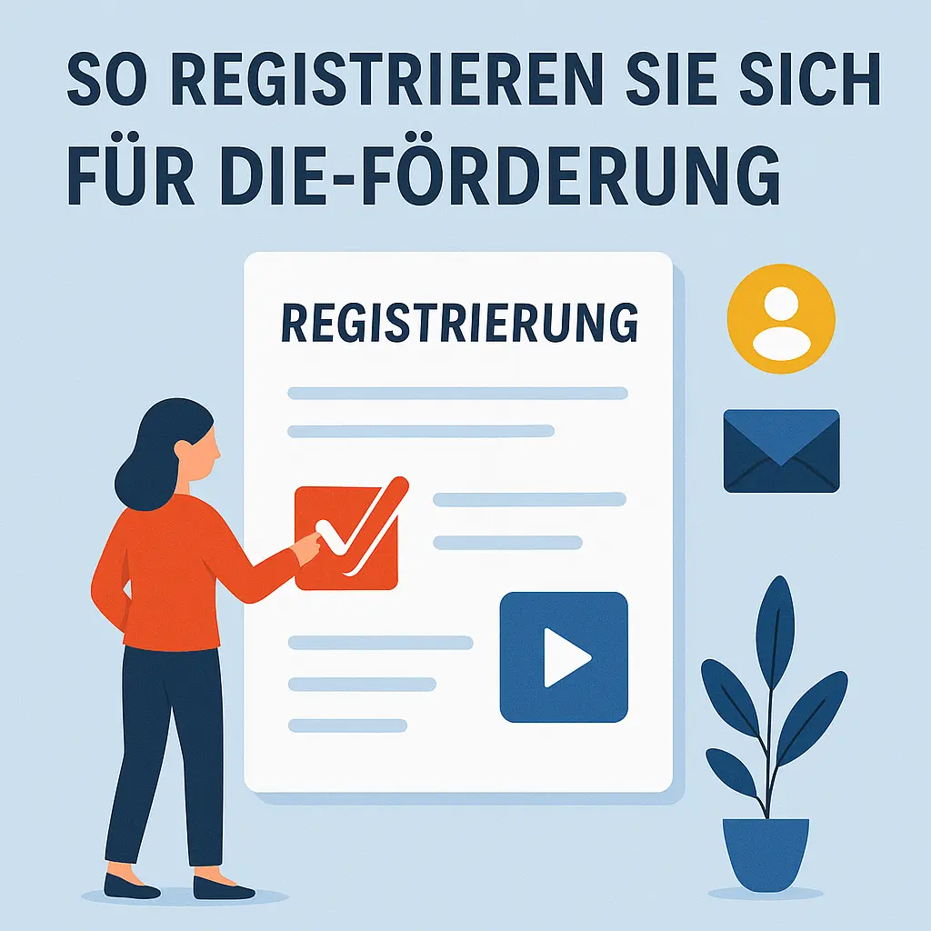 So registrieren Sie sich zur Förderung